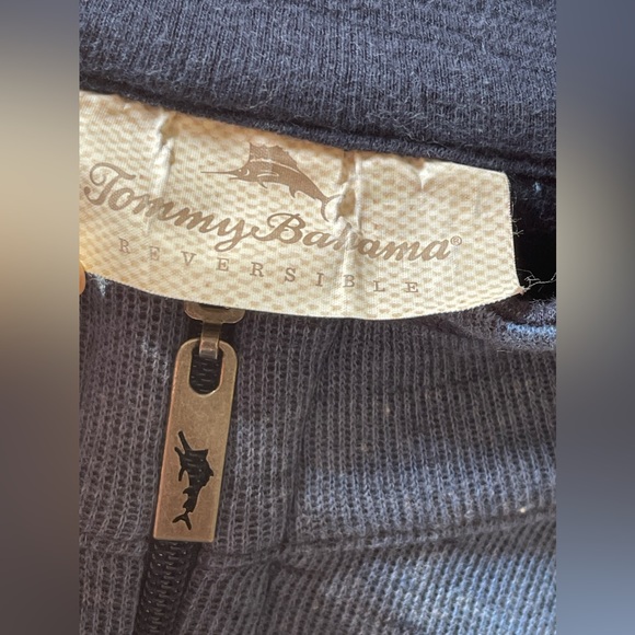 Tommy Bahama Flipshot Reversible Half Zip Raglan Pullover Men's Size L - Picture 6 of 8